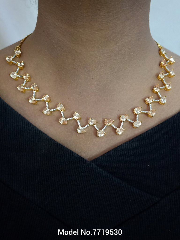 Made in India | Cz Necklace Set - View B
