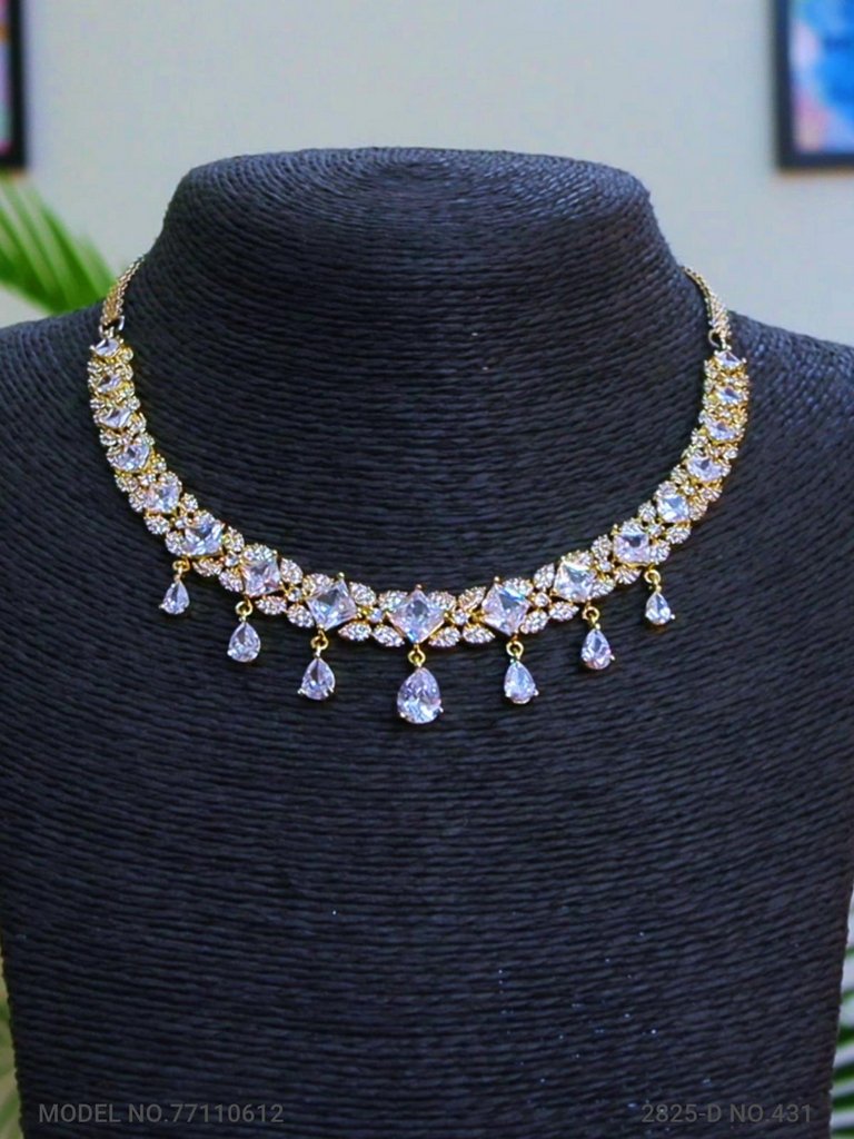 Classic Necklace | AD Jewellery | Handcrafted - View A