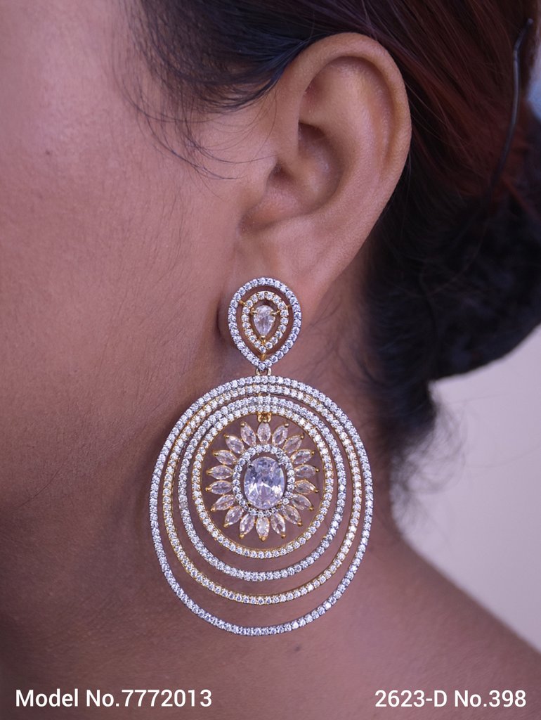 Partywear statement Earrings - View A