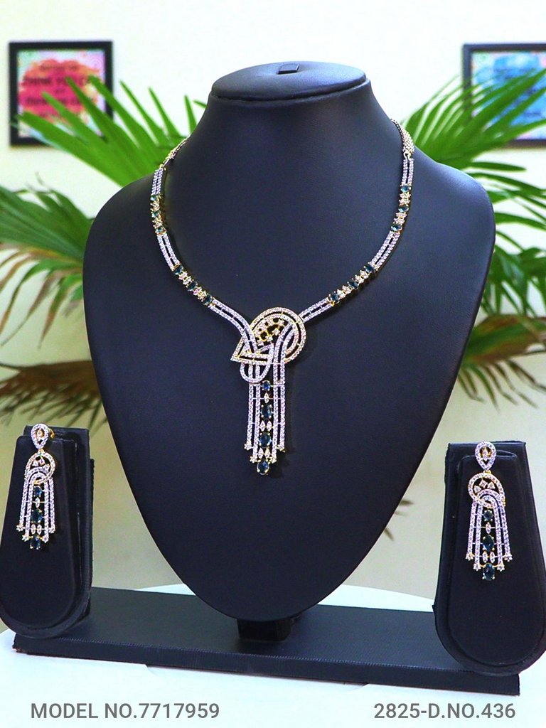 Classic Cz Jewelry Set with Earrings - Amaara World