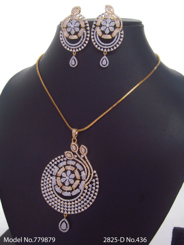 Handcrafted Masterpiece | Cz Pendant Set - Amaara World USA - SKU 779879