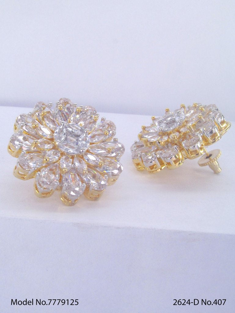American Diamond Studs for a party - View A
