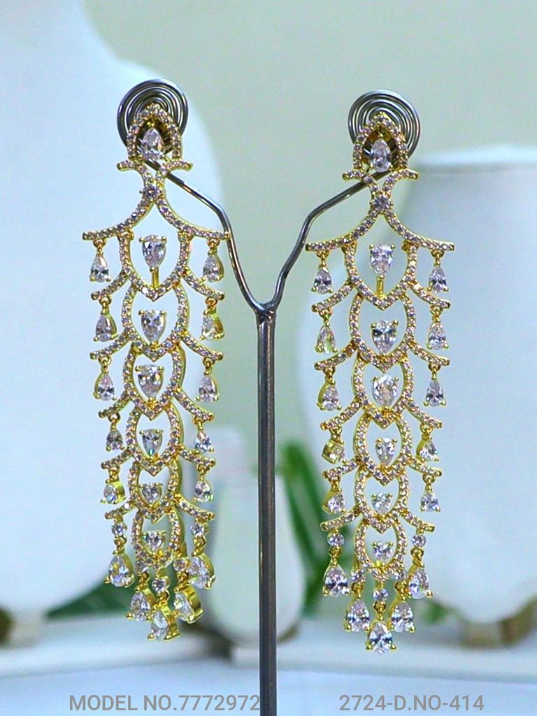 Cz Fashion Earrings | Handcrafted - Amaara World