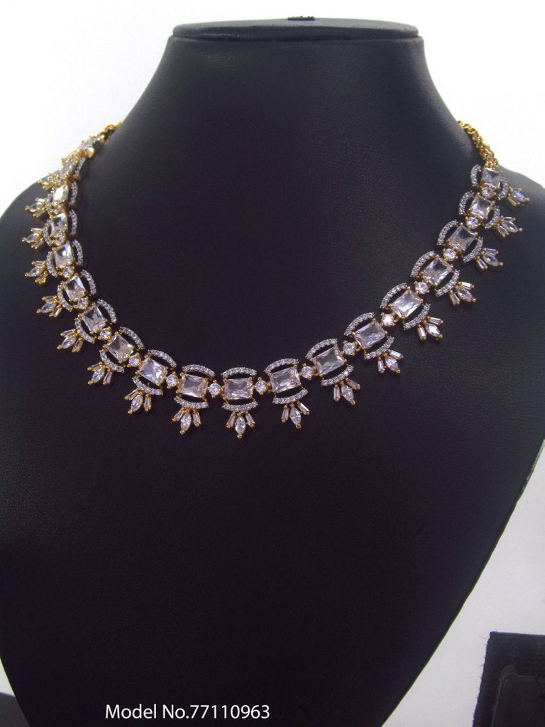Made in India | Cz Necklace Set - View A