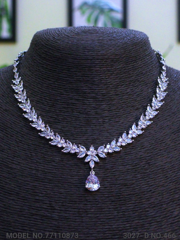 Classic Cz Jewelry Set with Earrings - View A