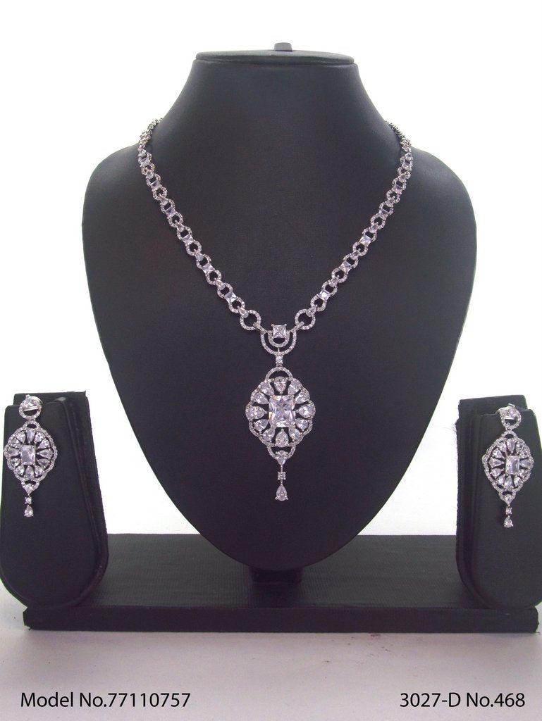 Classic yet Trendy | Cz Fashion Necklace Set - Amaara World