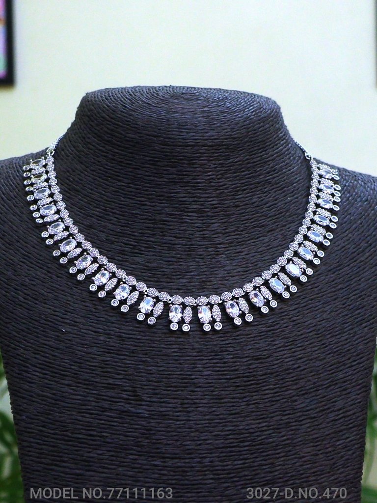 Made in India | Cz Necklace Set - View A