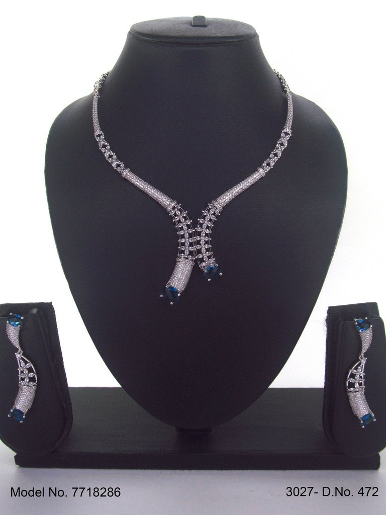 Classic Necklace | AD Jewellery | Handcrafted - Amaara World
