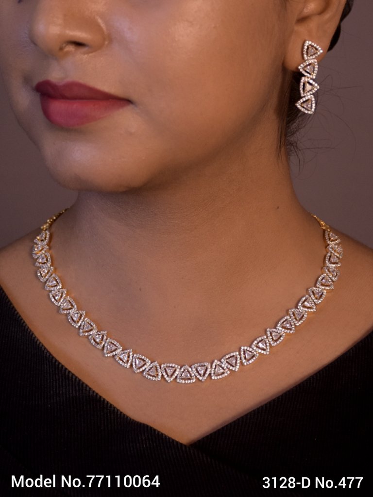 Classic Cz Jewelry Set with Earrings - Amaara World