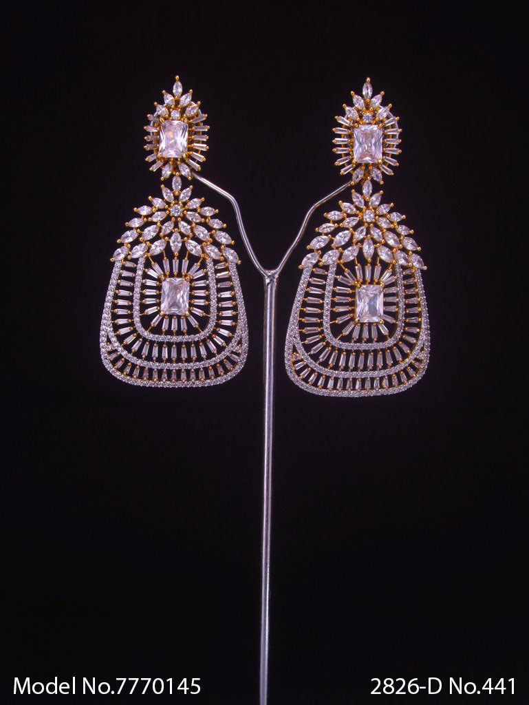 Partywear statement Earrings - View A