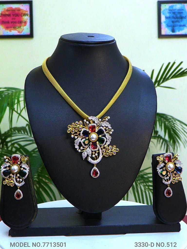 Original Cubic Zircon | Classic Pendant Set - Style 2 - Amaara World