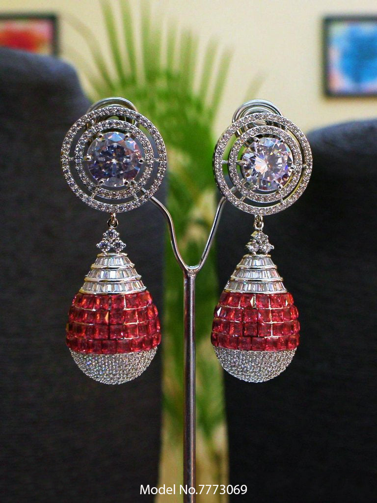Designer Handmade Cz Earrings - View A