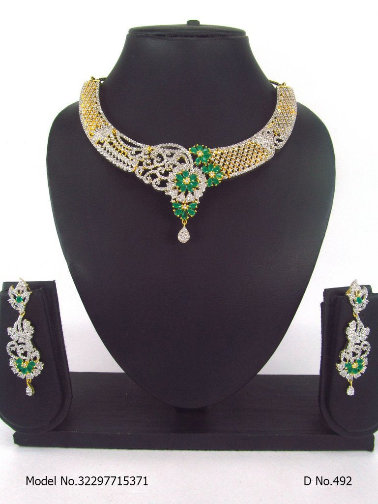 Made in India | Cz Necklace Set - View B