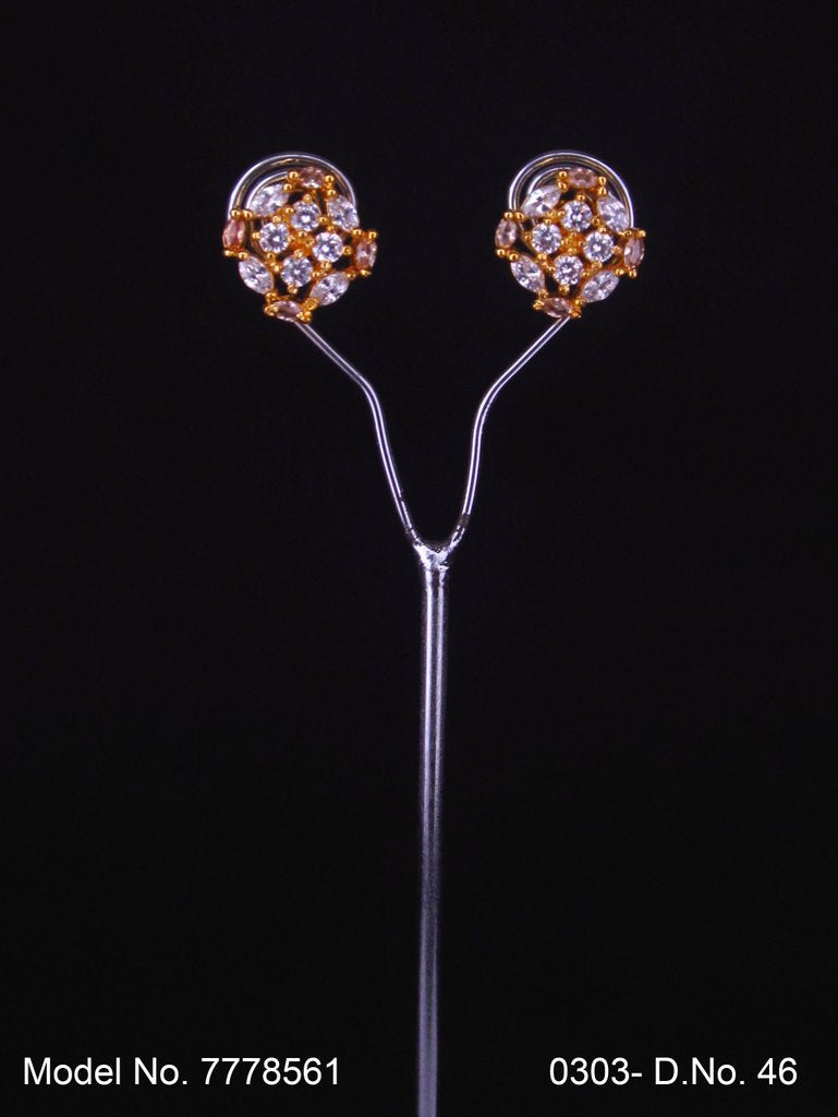 Popular Indian Handmade cz stud| top Earrings - Style 1 - Amaara World