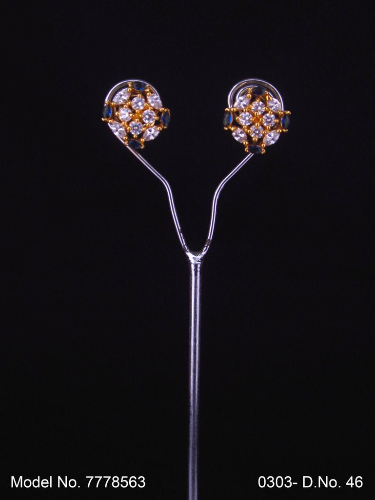 Popular Indian Handmade cz stud| top Earrings - Style 2 - Amaara World