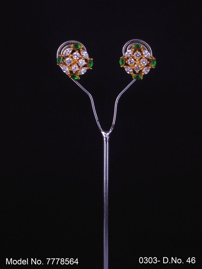 Popular Indian Handmade cz stud| top Earrings - Style 3 - Amaara World