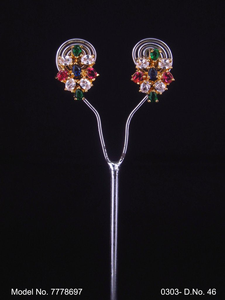 Indian Cz Earring preferred by Bollywood stars - Style 8 - Amaara World