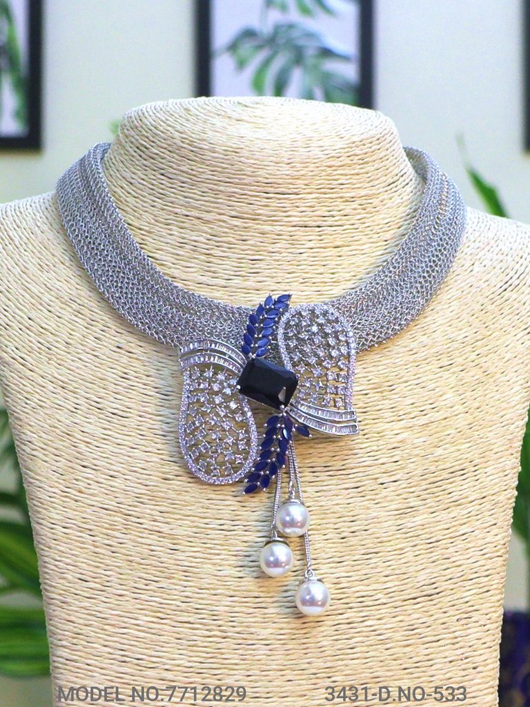 Handcrafted Masterpiece | Cz Pendant Set - View A