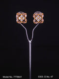 Handcrafted AD Stud Earrings - Style 1 - Amaara World