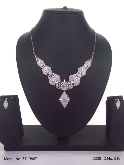 Classic yet Trendy | Cz Fashion Necklace Set - Amaara World