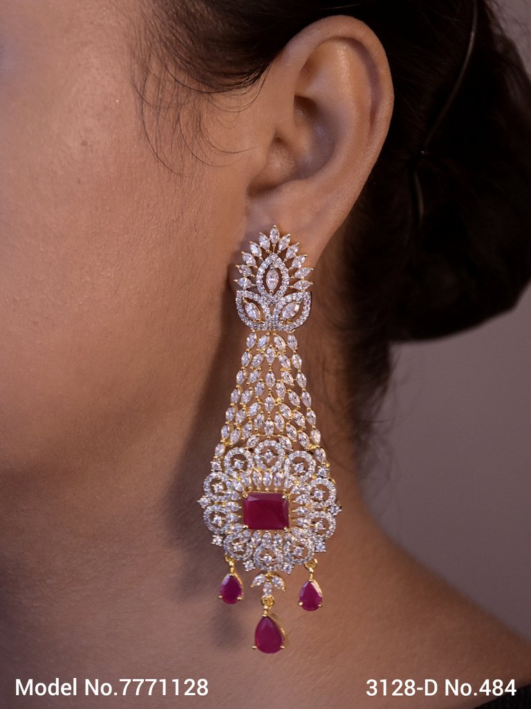 Zircon Earrings | Cz / AD Jewelry - View A