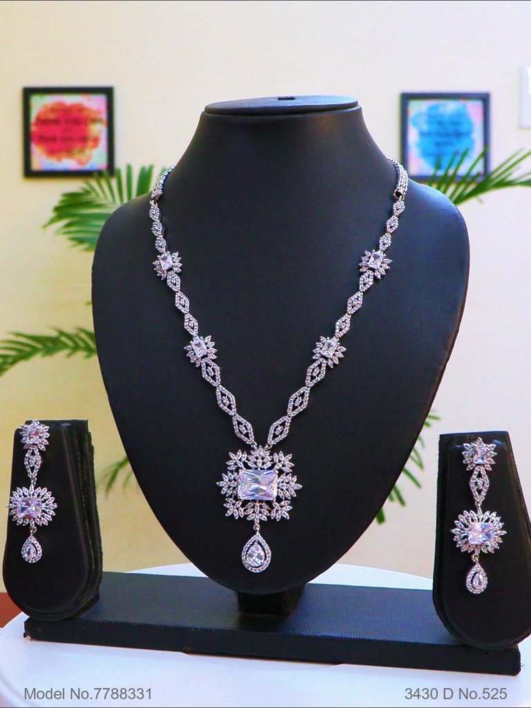 Imitation Diamond Cz Jewelry Set - Amaara World