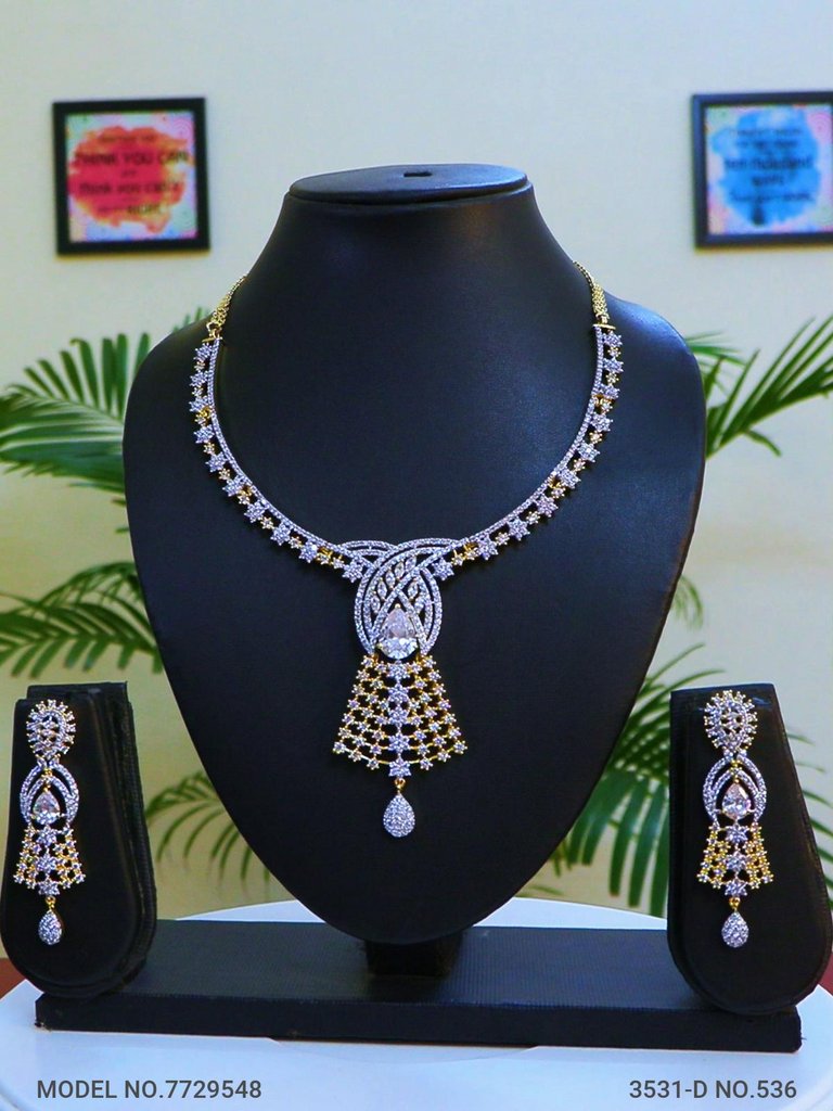 Fashion Necklace Set | Artificial Diamonds / Zircons - Amaara World