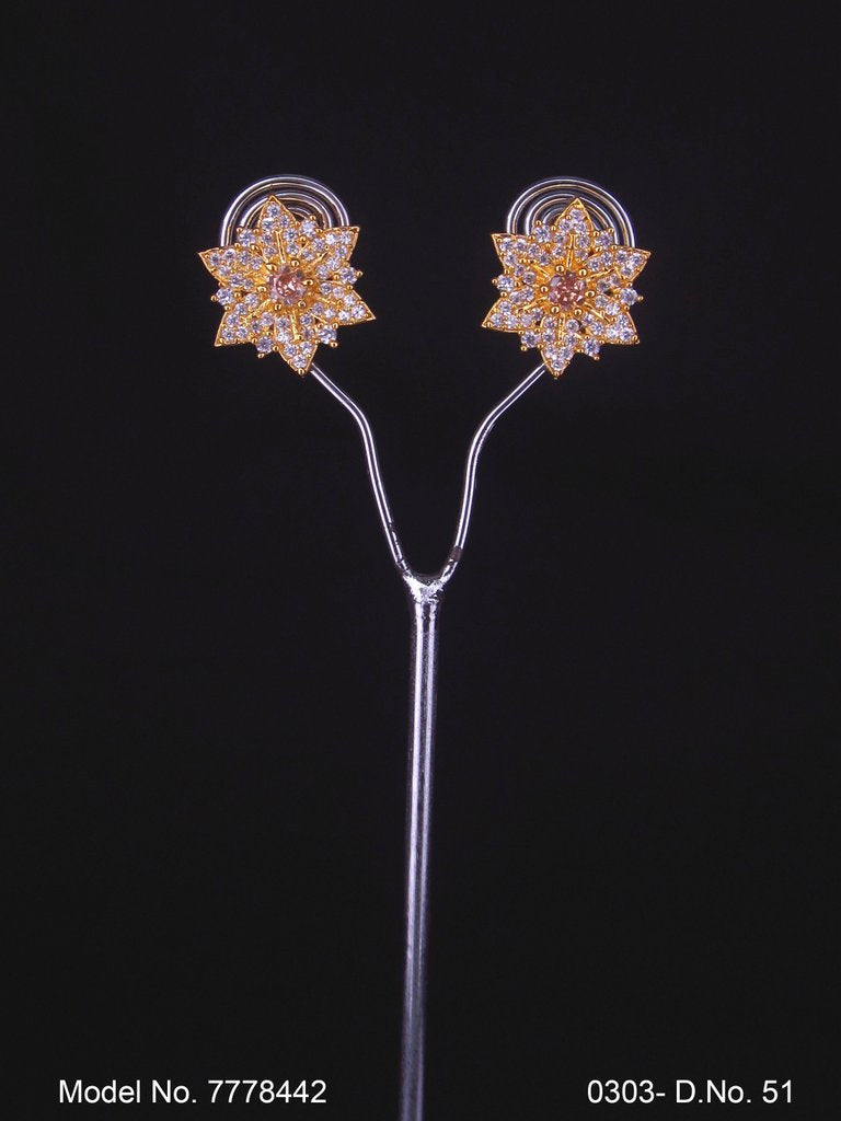 Stylish Party wear Zircon studs - Style 2 - Amaara World