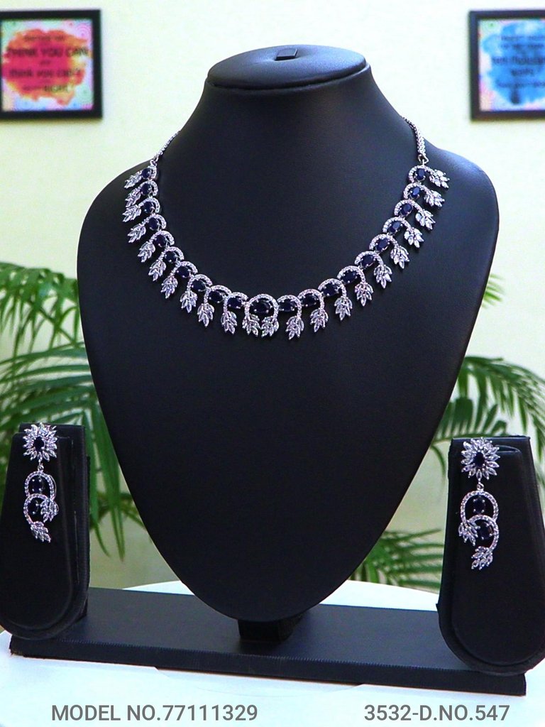 Classic Cz Jewelry Set with Earrings - Amaara World