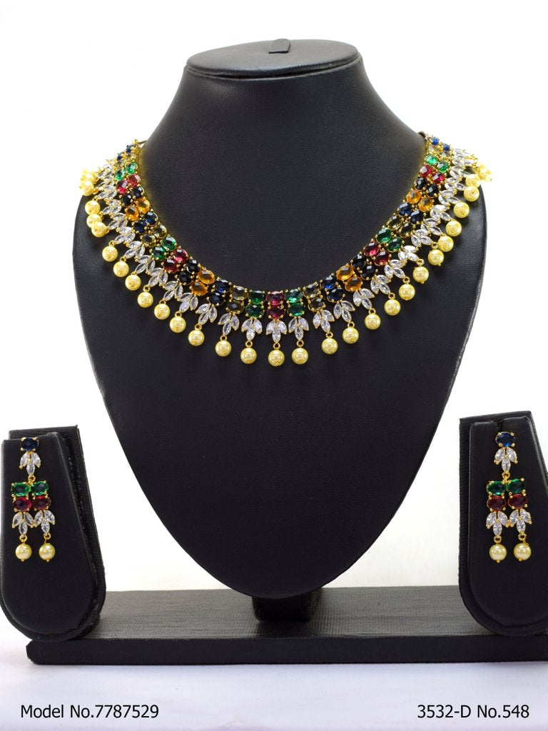 Artificial Diamond Cz Jewelry Set - View A