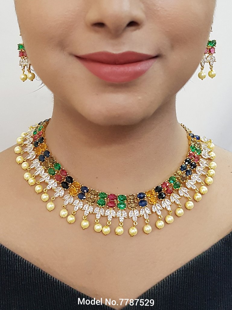 Artificial Diamond Cz Jewelry Set - View B
