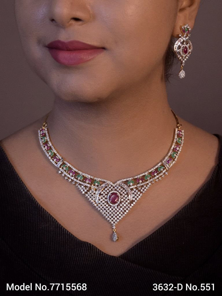 Cz Jewelry Set | Classic Pattern - Amaara World