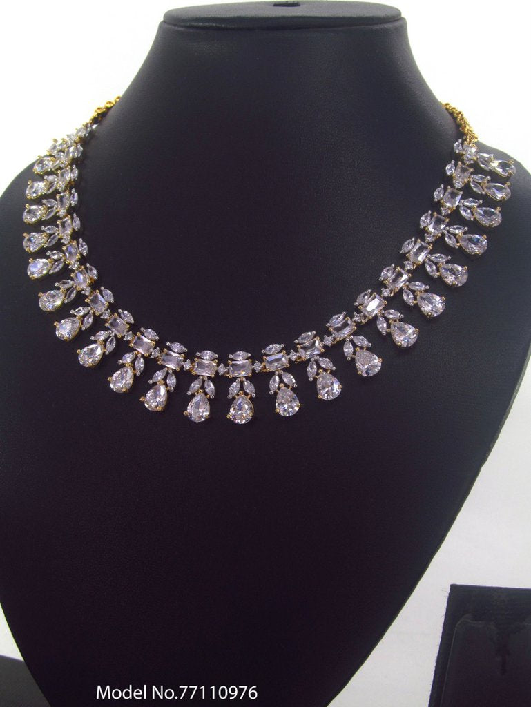 Made in India | Cz Necklace Set - View A