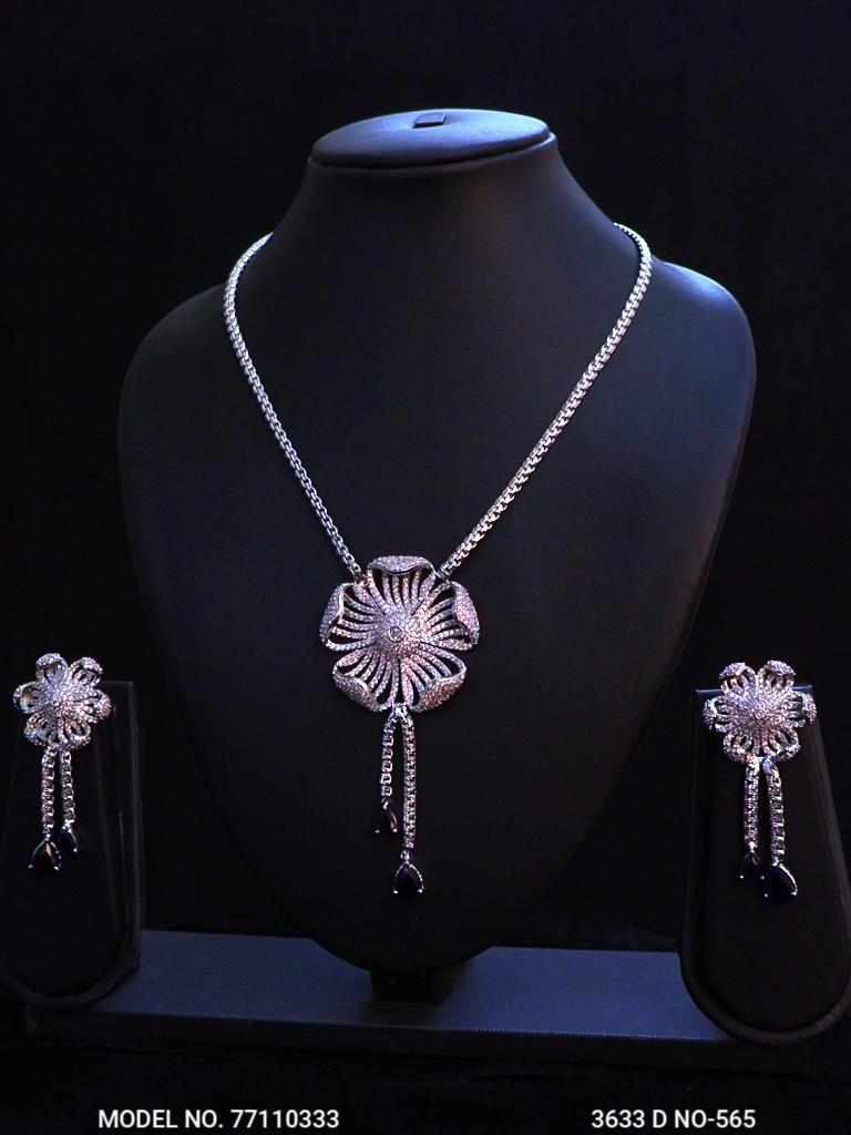 Light weighted CZ Necklace Set - Amaara World