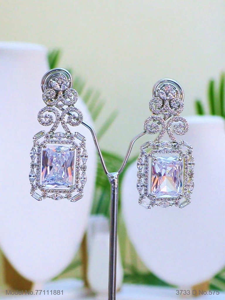 Light weighted CZ Necklace Set - View B