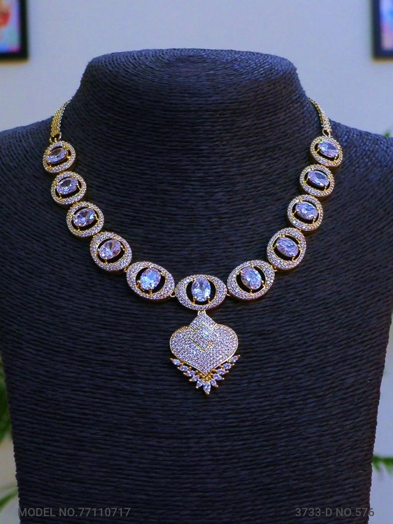 Classic Cz Jewelry Set with Earrings - View A