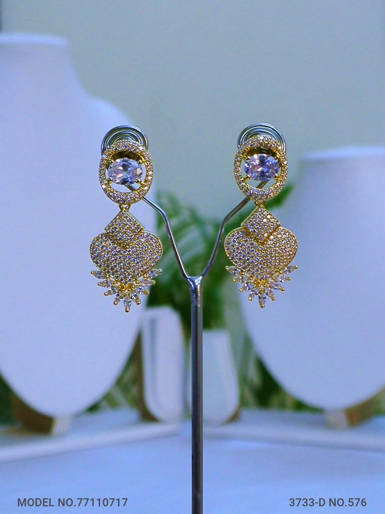 Classic Cz Jewelry Set with Earrings - View B