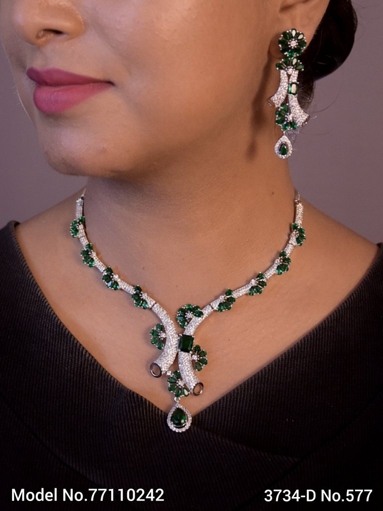 Classic yet Trendy | Cz Fashion Necklace Set - Amaara World