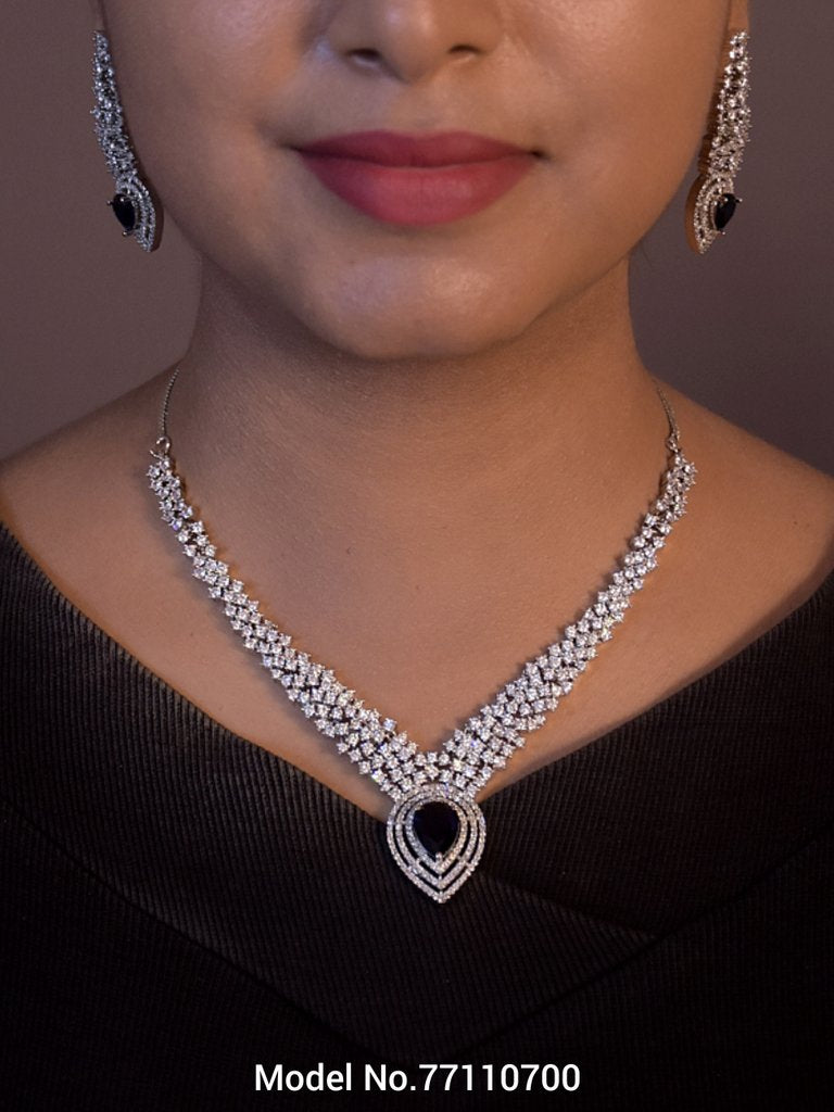 Made In India | Diamond Styled Jewellery Set - View A