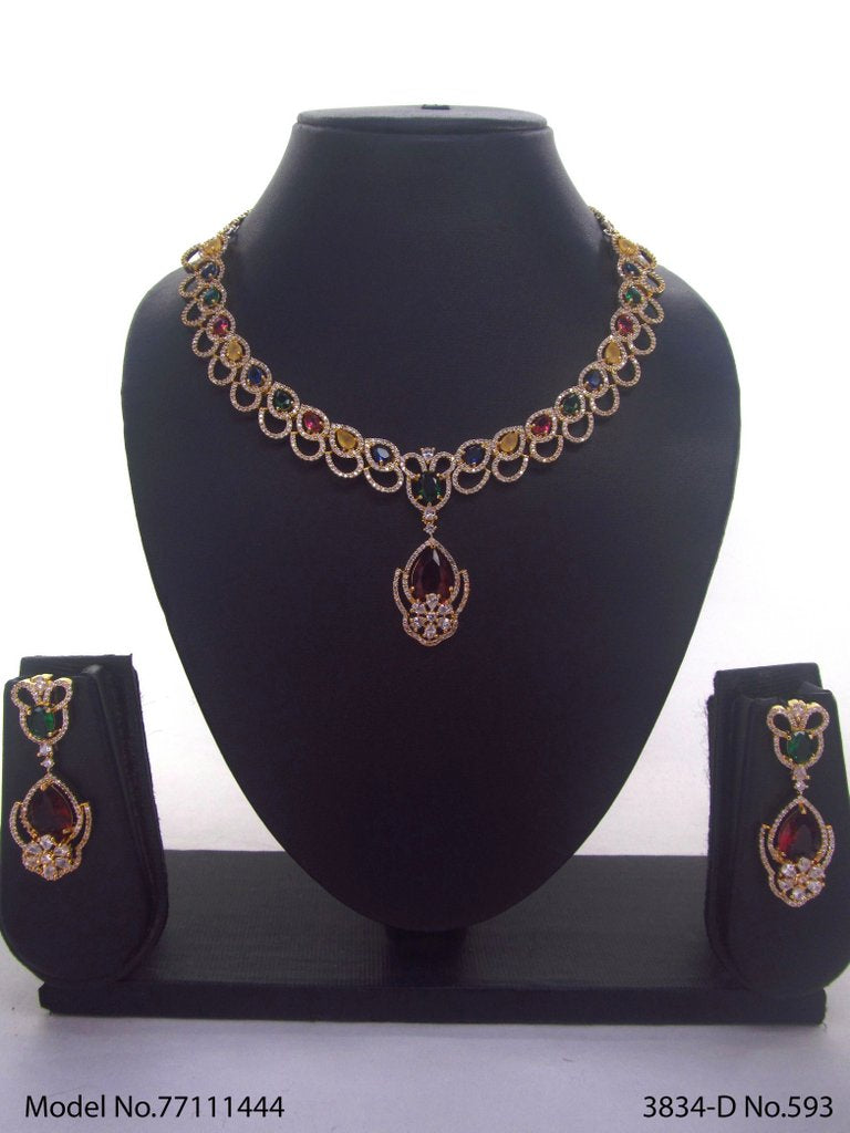 American Diamond Necklace Set | Wonderful Gift Item - Amaara World