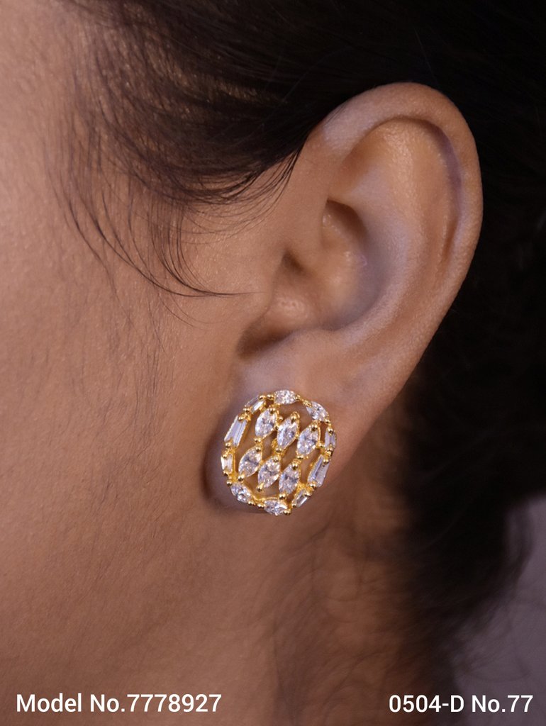 Cubic Zirconia Party Wear Studs Fashion Jewelry - Amaara World