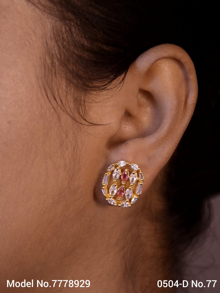 American Diamond Studs for a party - Amaara World
