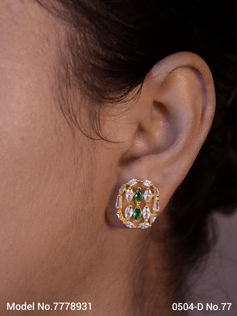 Stud Earrings | Original Indian Cubic Zirconia - Amaara World