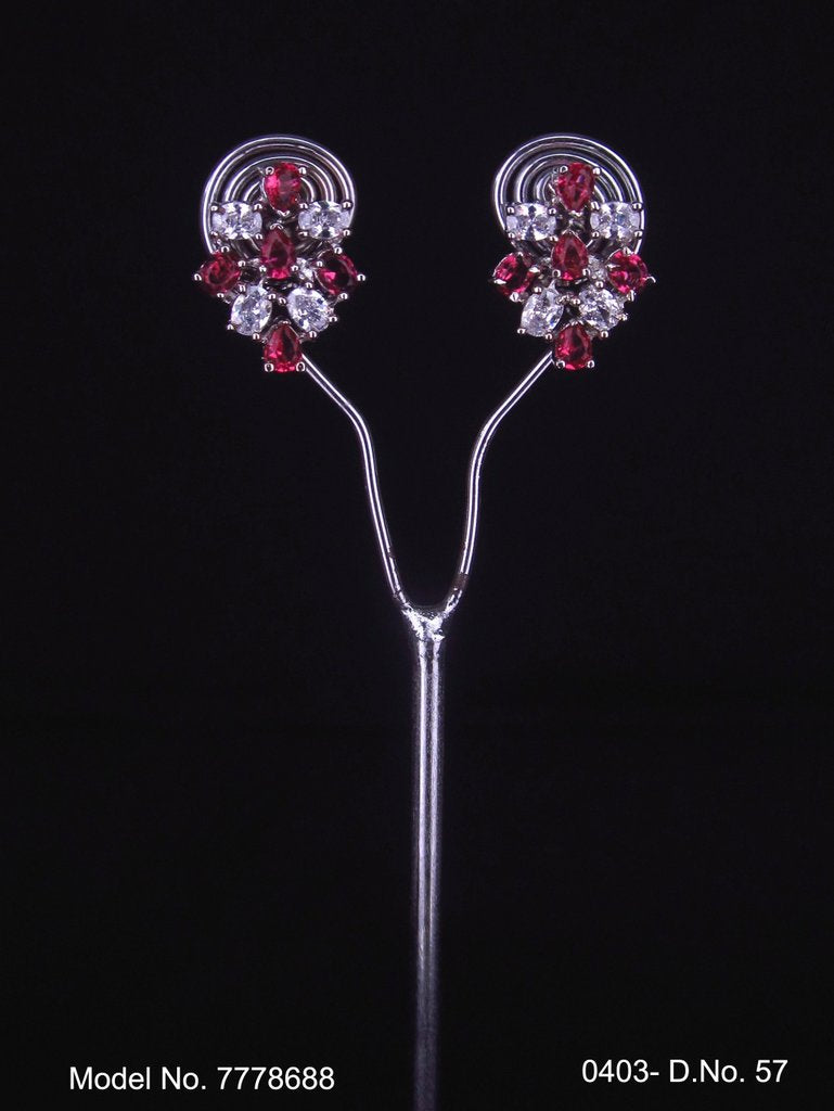 American diamond Earring Indian hand crafted - Style 1 - Amaara World