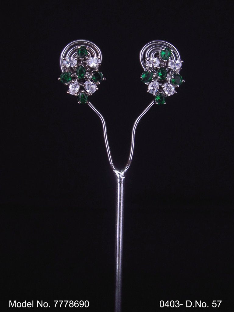 American diamond Earring Indian hand crafted - Style 3 - Amaara World
