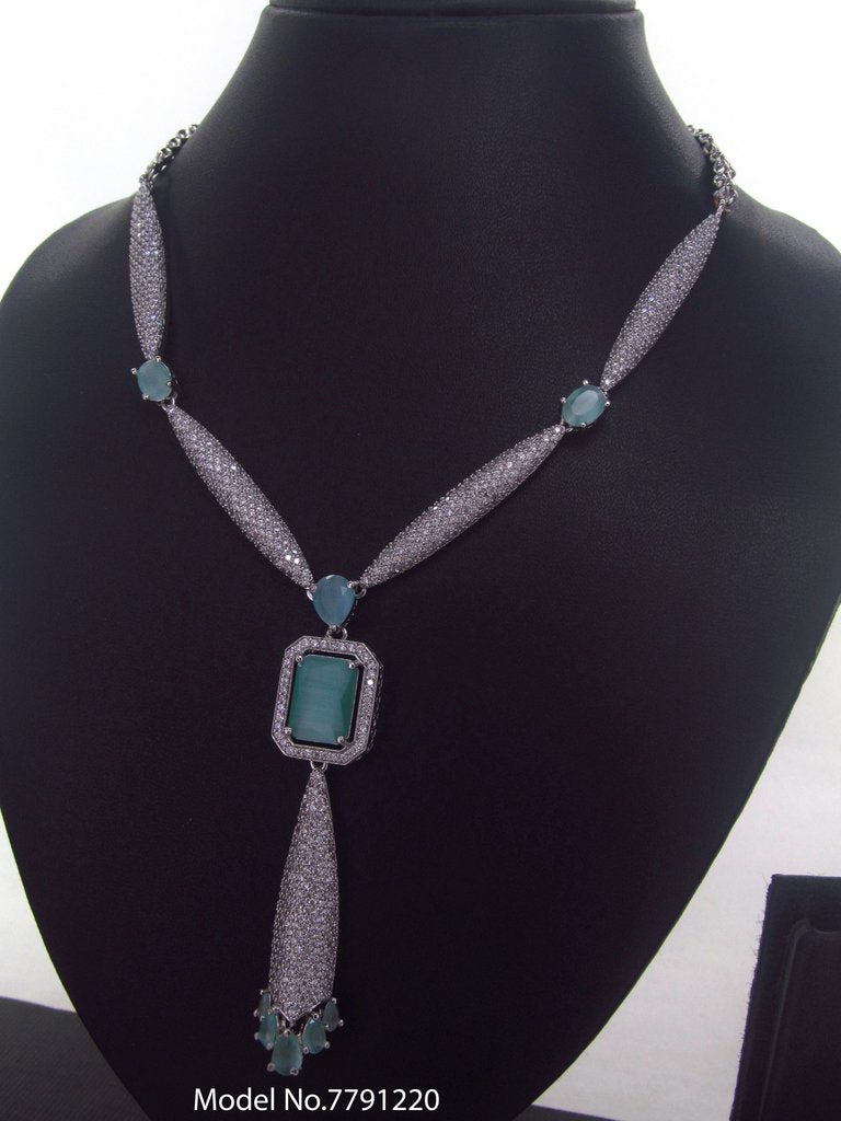 Traditional Zirconia Jewelry Set for Classy Women - View A