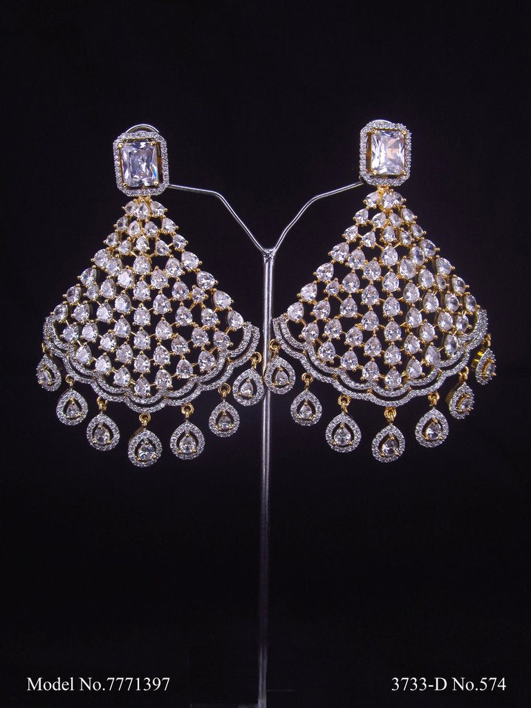 Diamond Replica Long Earrings - View B