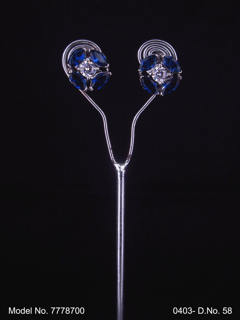 Glorious Stud Zircon Earring with AD stones - Style 1 - Amaara World