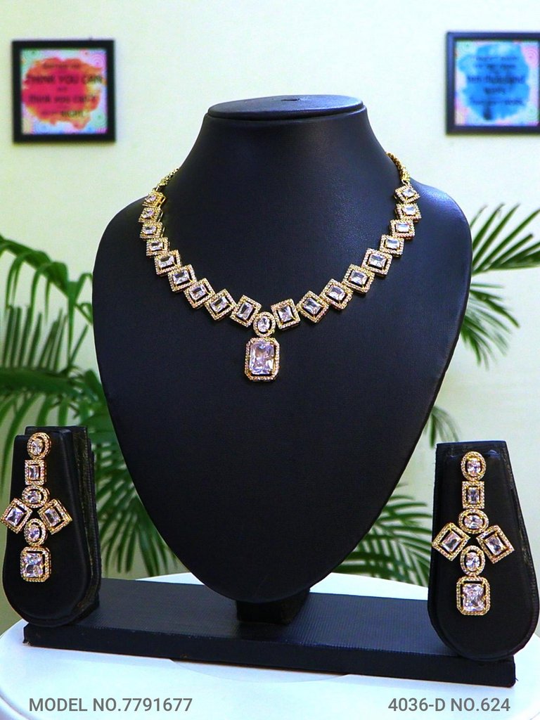 Original Zircon Necklace Set - Style 6 - Amaara World