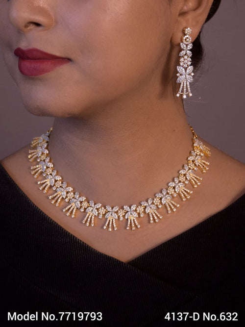 Classic yet Trendy | Cz Fashion Necklace Set - Amaara World